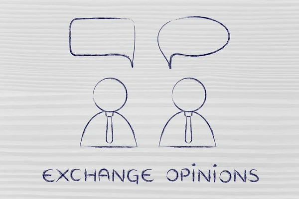 Concept of exchange opinions — Stock Photo, Image