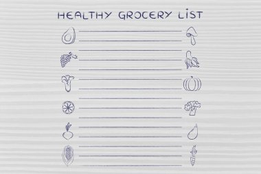 sağlıklı bakkal liste şablonu