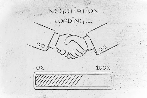 Pojęcie negocjacji ładowanie — Zdjęcie stockowe