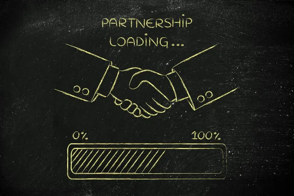 Concept of partnership loading — Stock Photo, Image