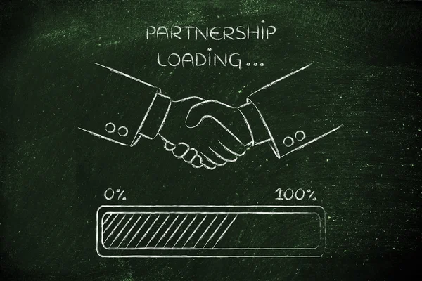 Concept of partnership loading — Stock Photo, Image