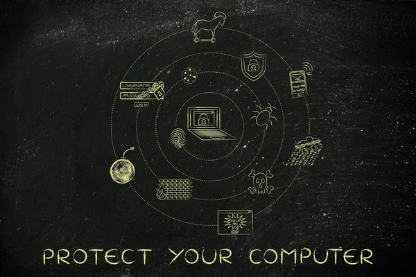 Concept of protect your computer — Stock Photo, Image