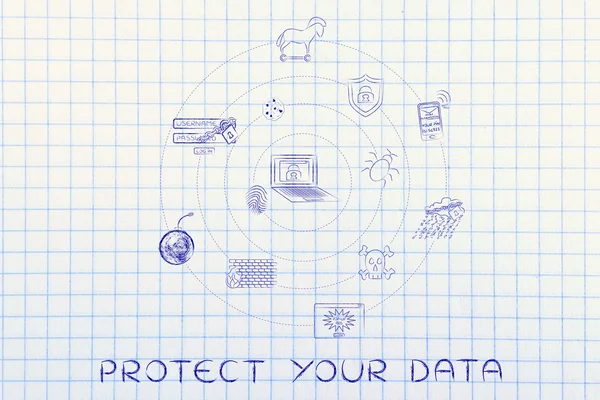 概念的保护您的数据 — 图库照片
