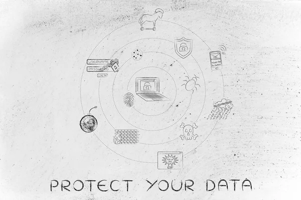Concepto de proteger sus datos —  Fotos de Stock