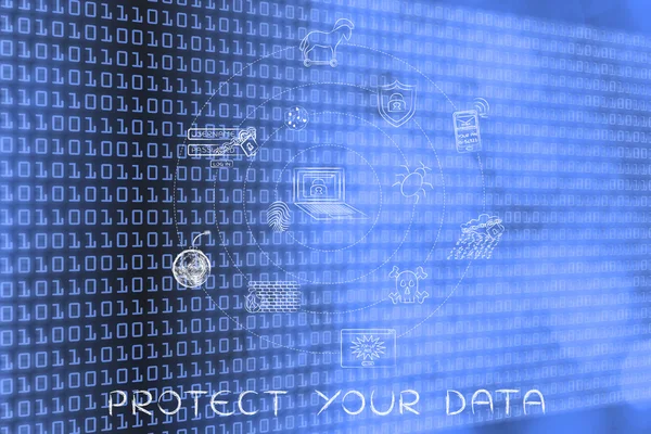 Begreppet skydda dina data — Stockfoto