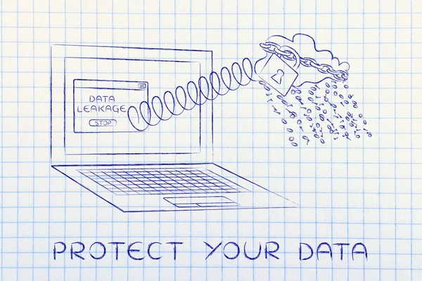 Concepto de proteger sus datos —  Fotos de Stock