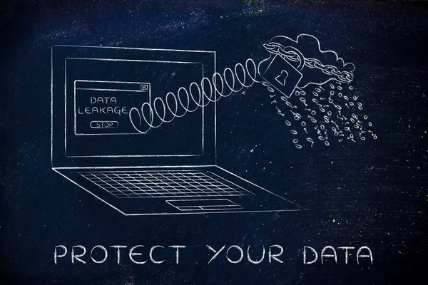 Begreppet skydda dina data — Stockfoto