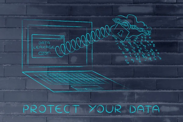 Concepto de proteger sus datos —  Fotos de Stock