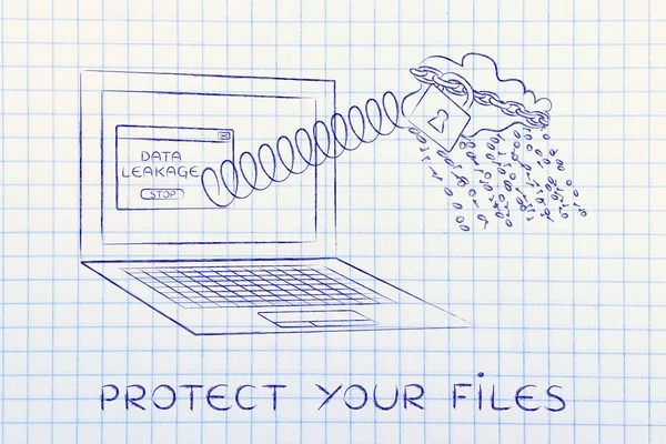 概念的保护您的文件 — 图库照片