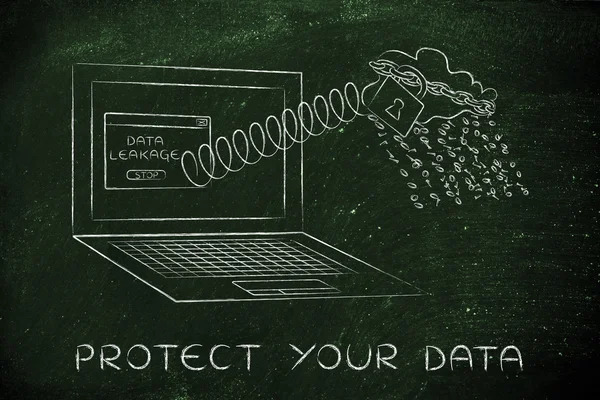 Begreppet skydda dina data — Stockfoto