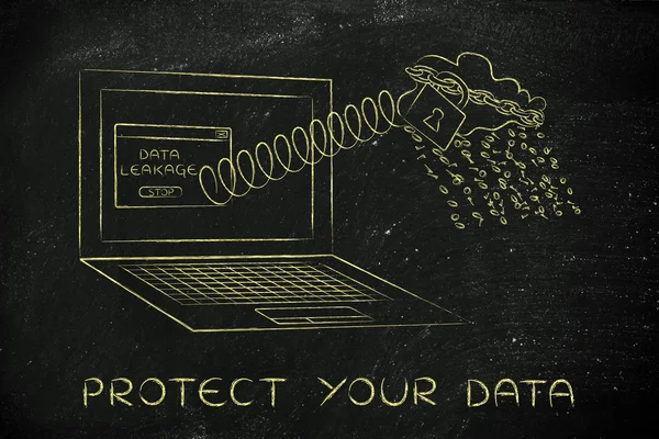 概念的保护您的数据 — 图库照片