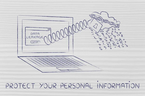 Begreppet skyddar din personliga information — Stockfoto