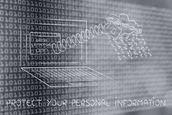 Concepto de proteger su información personal —  Fotos de Stock