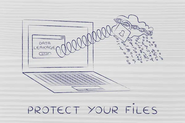 Begreppet skydda dina filer — Stockfoto