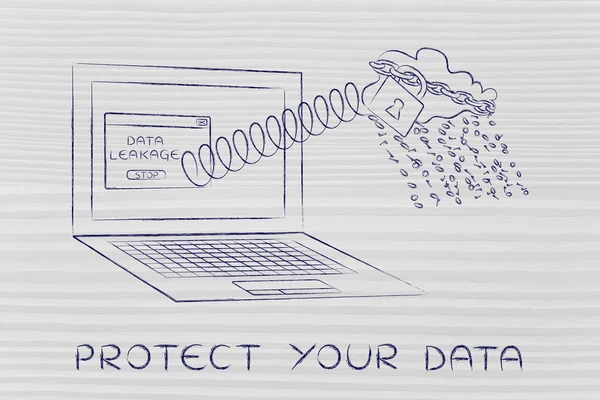 Conceito de proteger seus dados — Fotografia de Stock