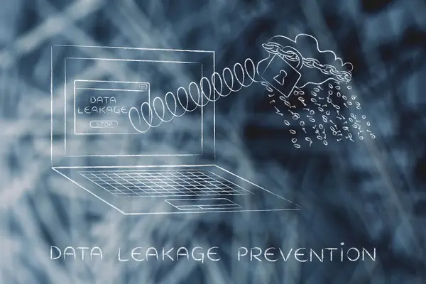 Begreppet Data läckage prevention — Stockfoto