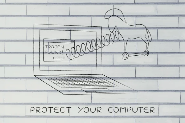 Concept of protect your computer — Stock Photo, Image