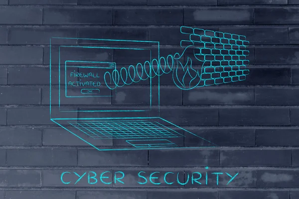 Concepto de ciberseguridad —  Fotos de Stock