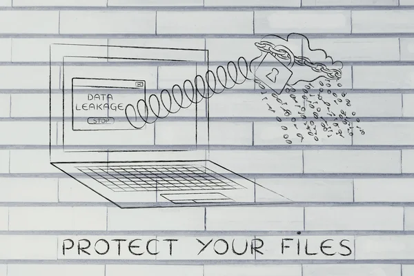 Begreppet skydda dina filer — Stockfoto