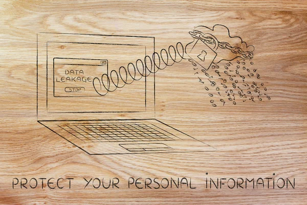 概念的保护您的个人信息 — 图库照片