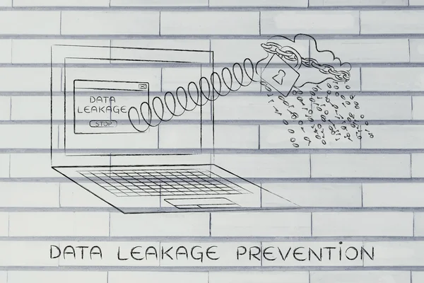 Concept of data leakage prevention — Stock Photo, Image