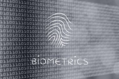 Biyometrik parmak izi tebeşir simgesi