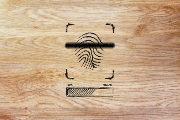 Fingerprint scan pågår — Stockfoto