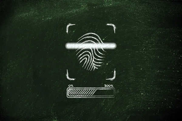 Fingerprint scan pågår — Stockfoto