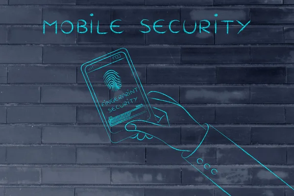 Koncepcja mobile Security — Zdjęcie stockowe