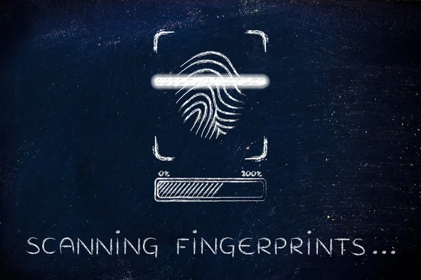 Концепция сканирования отпечатков пальцев — стоковое фото