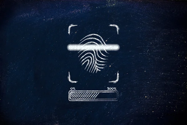 fingerprint scan in progress