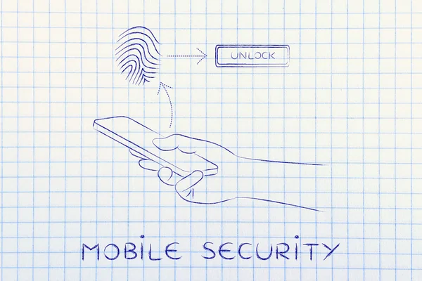 Begreppet mobil säkerhet — Stockfoto