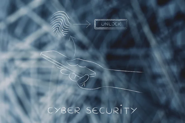 Conceptul de securitate cibernetică — Fotografie, imagine de stoc