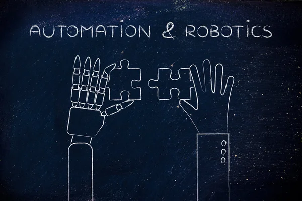 Conceito de automação e robótica — Fotografia de Stock