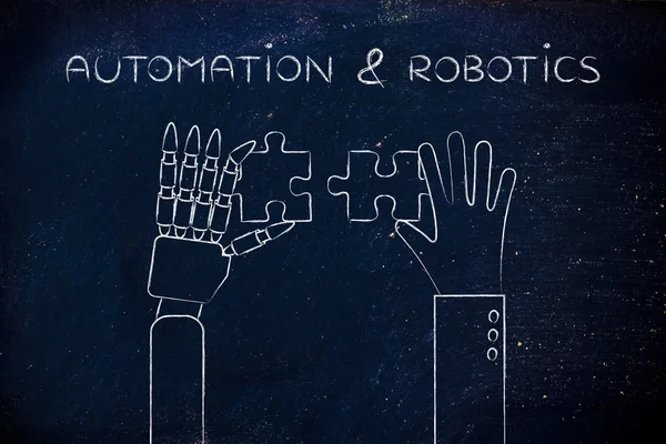 Concepto de automatización y robótica —  Fotos de Stock