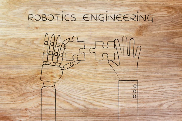 Conceito de engenharia robótica — Fotografia de Stock