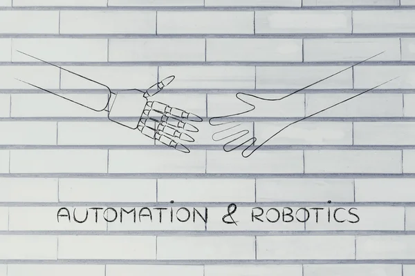 Conceito de automação e robótica — Fotografia de Stock