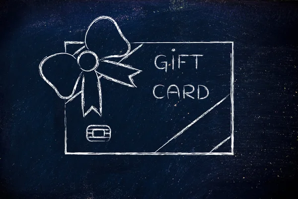 retailer\'s gift card with bow