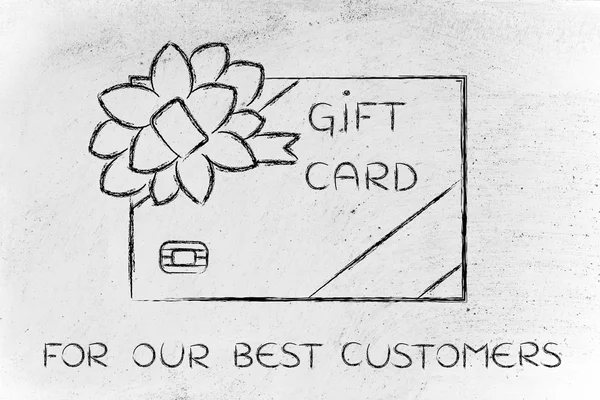 最高の顧客イラスト ギフト カード — ストック写真