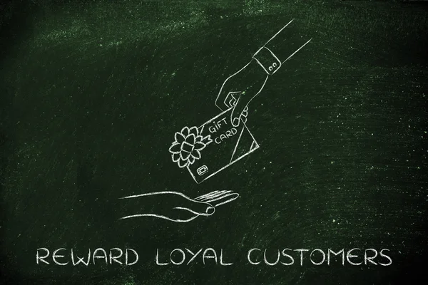 Concept of reward loyal customers — Stock Photo, Image