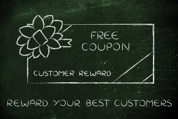 Conceito de recompensa seus melhores clientes — Fotografia de Stock