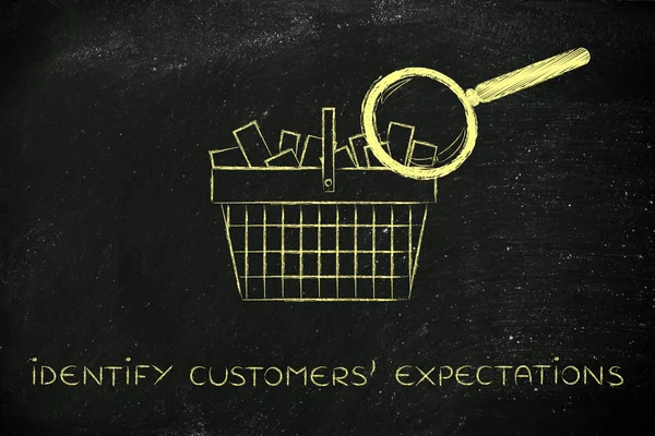 Concept van het identificeren van de verwachtingen van klanten — Stockfoto