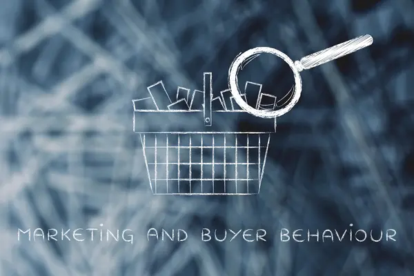 Concept of marketing and buyer behaviour — Stock Photo, Image