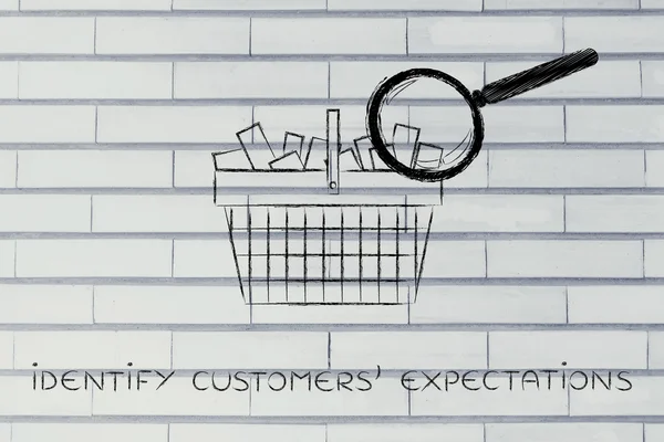 Conceito de identificar as expectativas dos clientes — Fotografia de Stock