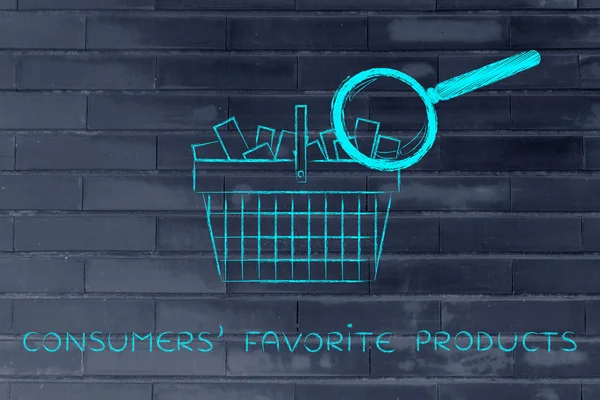 Begreppet konsumenternas favorit produkter — Stockfoto