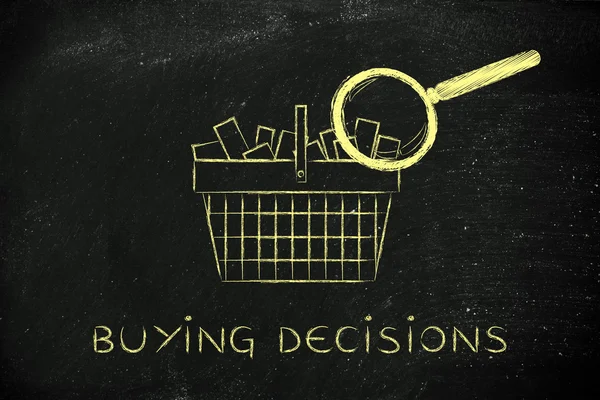 Concepto de decisiones de compra — Foto de Stock
