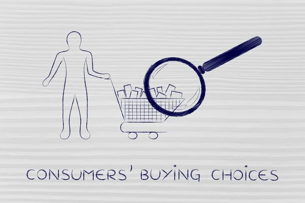 Concept of consumers' buying choices — Stock Photo, Image