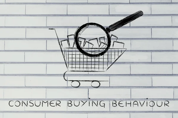 Konsep dari perilaku pembelian konsumen — Stok Foto