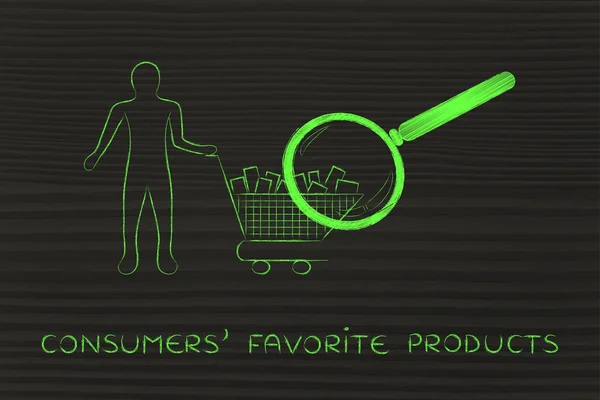 消费者喜爱的产品的概念 — 图库照片