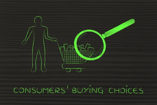 Concept of consumers' buying choices — Stock Photo, Image